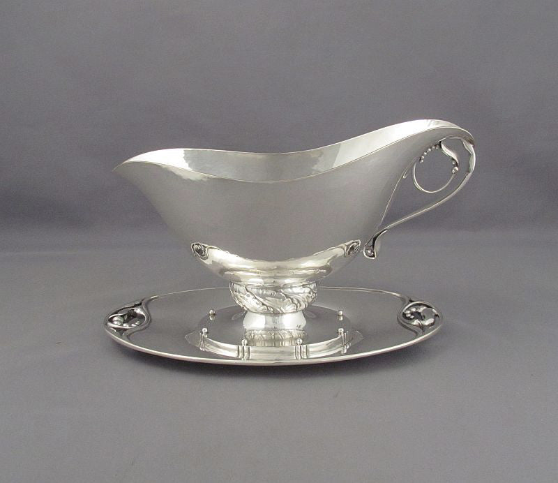 Georg Jensen Sterling Silver Sauce Boat 177 - JH Tee Antiques