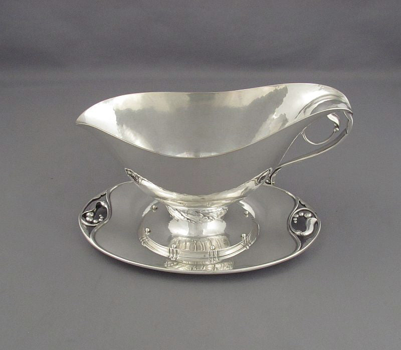 Georg Jensen Sterling Silver Sauce Boat 177 - JH Tee Antiques