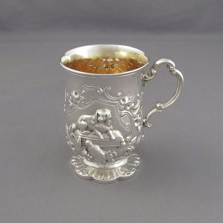 Victorian Silver Christening Mug - JH Tee Antiques