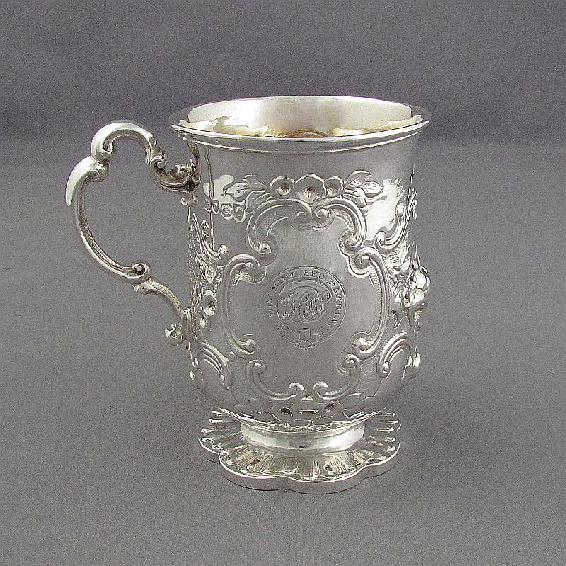 Victorian Silver Christening Mug - JH Tee Antiques