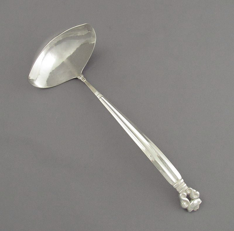 Georg Jensen Acorn Pattern Gravy Ladle - JH Tee Antiques