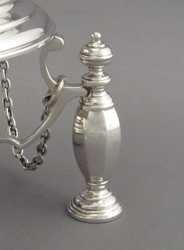 George I Style Sterling Silver Kettle - JH Tee Antiques