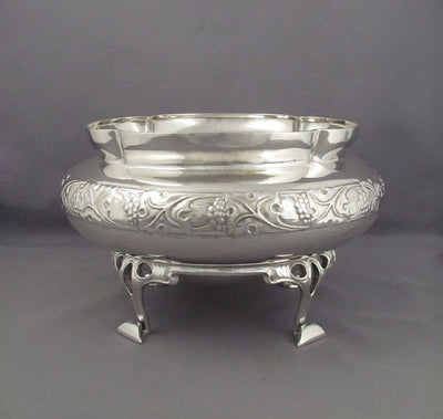 Art Nouveau Silver Bowl by WH Haseler - JH Tee Antiques