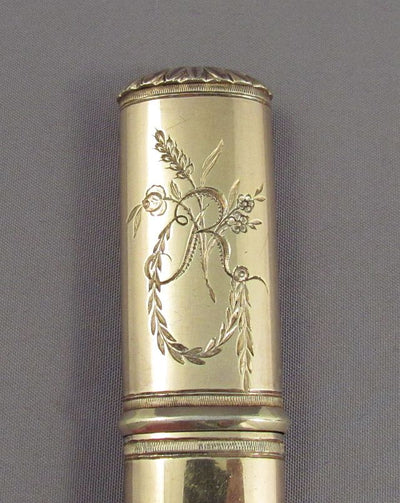 German Silver Gilt Needle Case - JH Tee Antiques