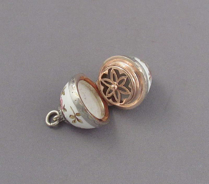 Viennese Silver and Enamel Vinaigrette - JH Tee Antiques