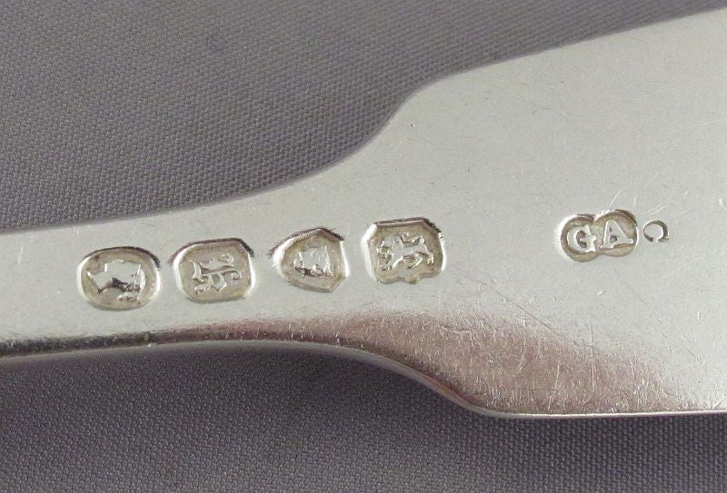 George Adams Fiddle Pattern Silver Table Forks - JH Tee Antiques