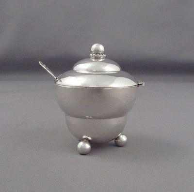 Georg Jensen Sterling Silver Mustard Pot - JH Tee Antiques