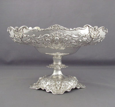 Ornate Sterling Silver Dessert Stands - JH Tee Antiques