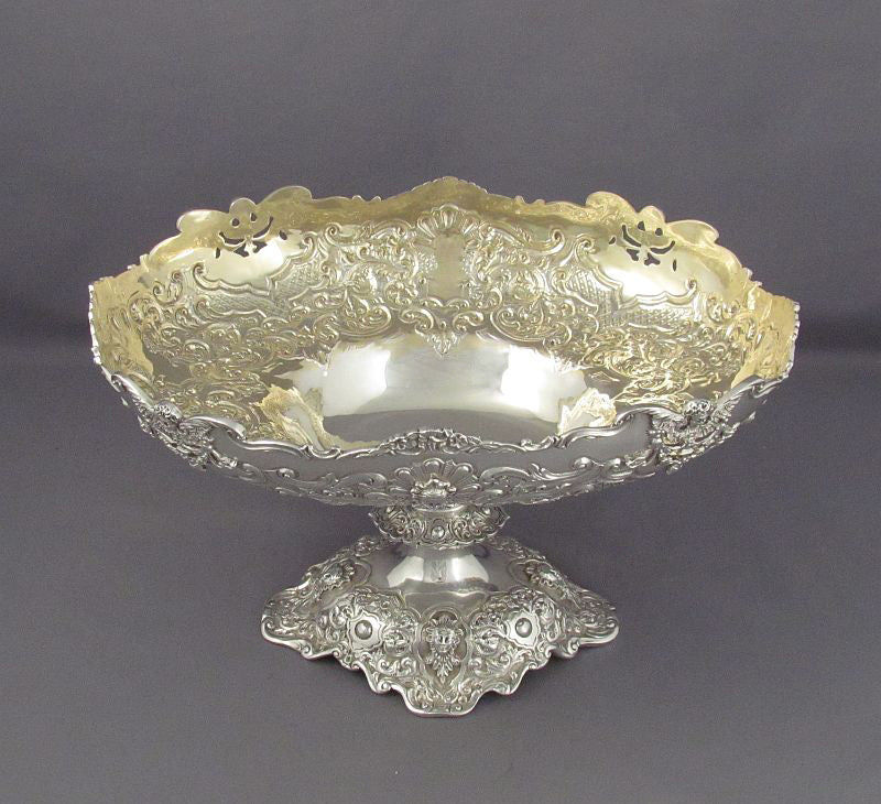 Ornate Sterling Silver Dessert Stands - JH Tee Antiques