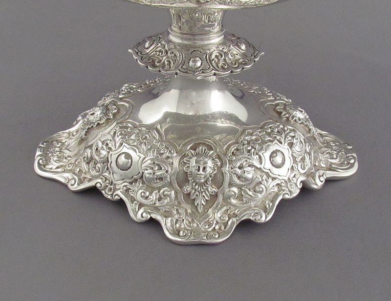 Ornate Sterling Silver Dessert Stands - JH Tee Antiques