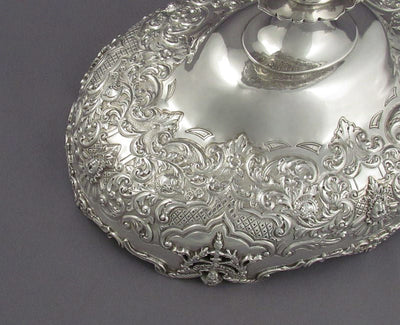 Ornate Sterling Silver Dessert Stands - JH Tee Antiques