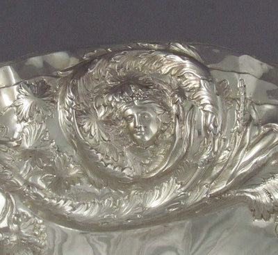 Figural Sterling Silver Cake Basket - JH Tee Antiques