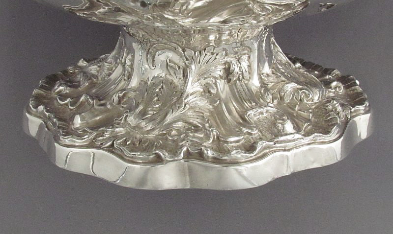 Figural Sterling Silver Cake Basket - JH Tee Antiques