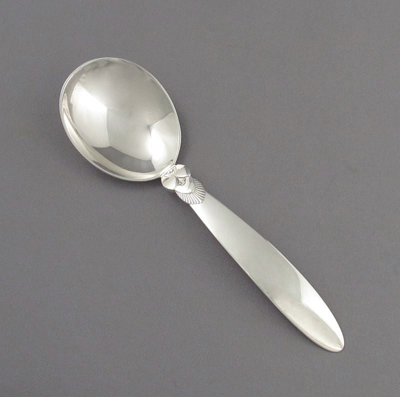 Georg Jensen Sterling Silver Jam Spoon - Cactus - JH Tee Antiques