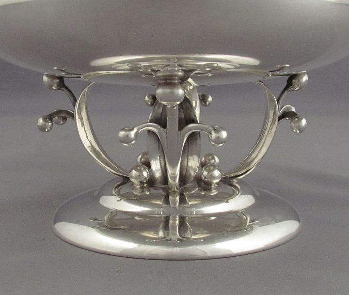 Modernist Sterling Silver Covered Bowl - JH Tee Antiques
