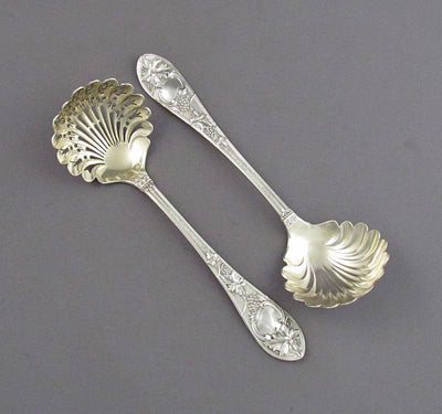 Victorian Silver Cream and Sugar Ladles - JH Tee Antiques