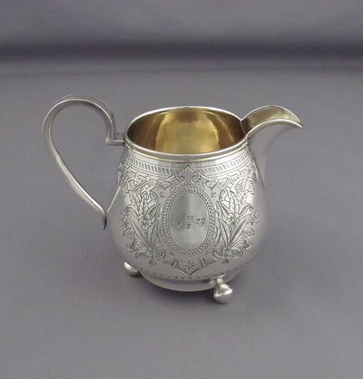 Russian Silver Cream Jug - JH Tee Antiques