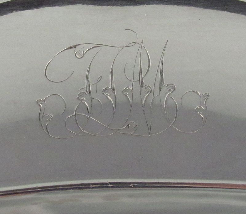 Odiot Sterling Silver Serving Platter - JH Tee Antiques
