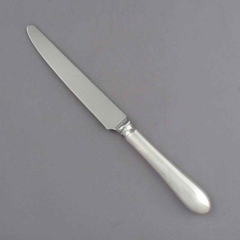 Set of 6 Old English Silver Dinner Knives - JH Tee Antiques