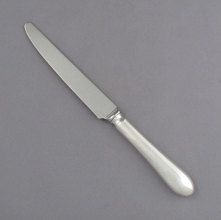 Set of 6 Old English Silver Dinner Knives - JH Tee Antiques