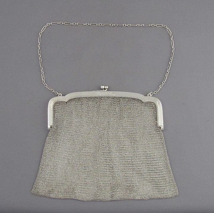 Sterling Silver Mesh Purse - JH Tee Antiques