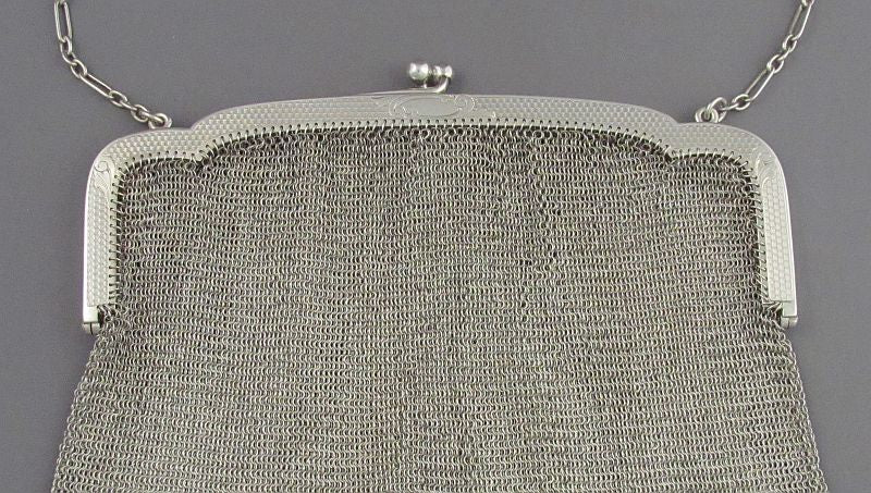 Sterling Silver Mesh Purse - JH Tee Antiques