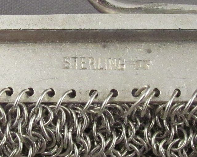 Sterling Silver Mesh Purse - JH Tee Antiques