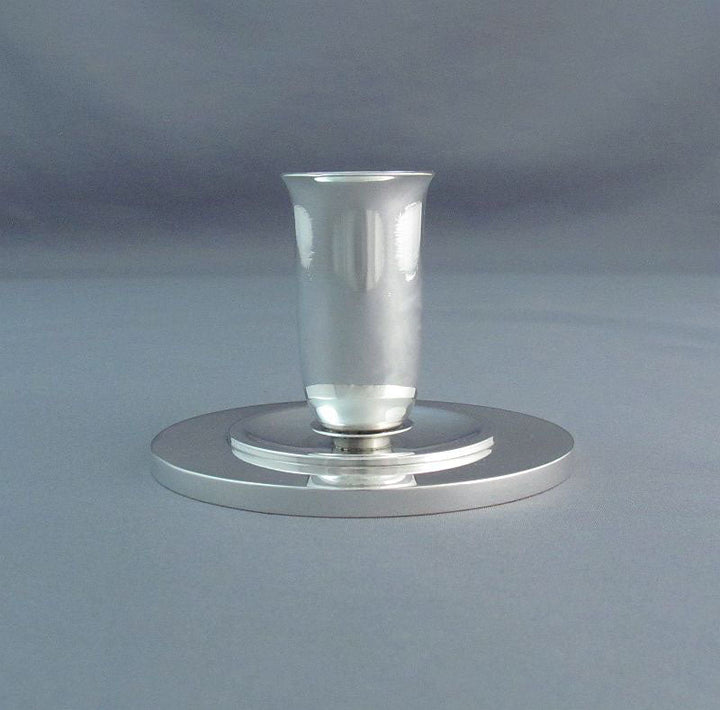 Georg Jensen Pyramid Sterling Silver Candlesticks - JH Tee Antiques