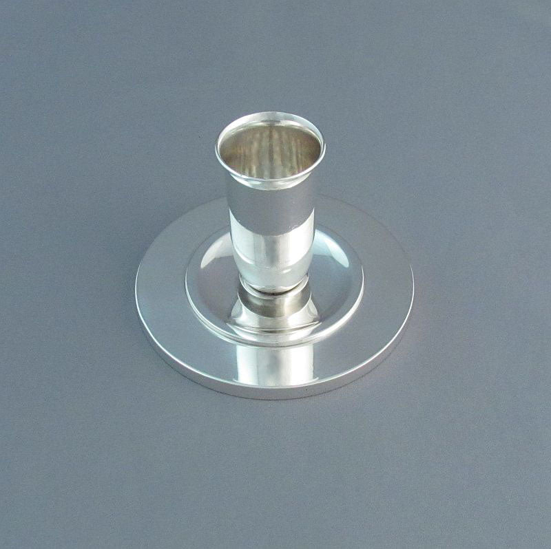 Georg Jensen Pyramid Sterling Silver Candlesticks - JH Tee Antiques