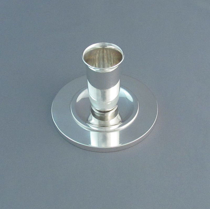 Georg Jensen Pyramid Sterling Silver Candlesticks - JH Tee Antiques