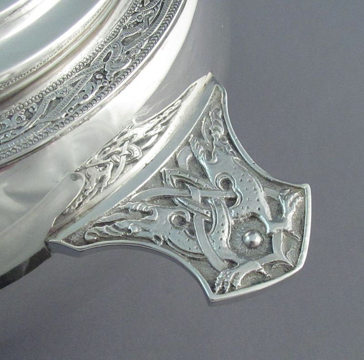 English Sterling Silver Biscuit Box - JH Tee Antiques