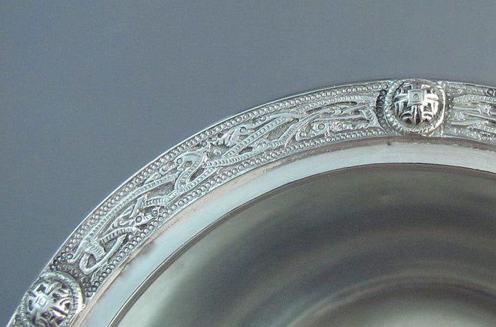 English Sterling Silver Biscuit Box - JH Tee Antiques