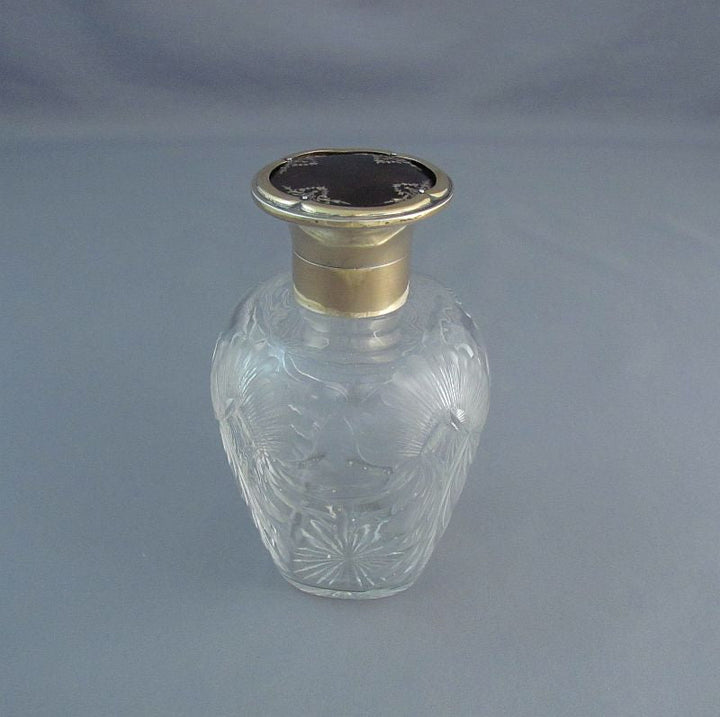English Sterling Silver Gilt Scent Bottle - JH Tee Antiques