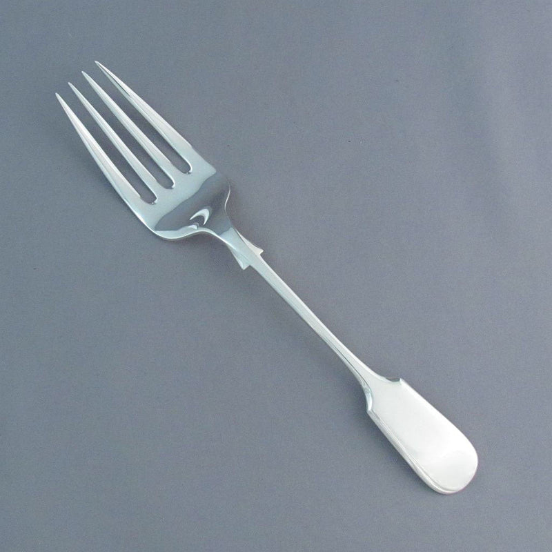 Fiddle Pattern Sterling Silver Meat Fork - JH Tee Antiques