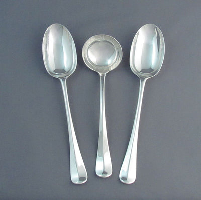 Rat Tail Sterling Silver Flatware set for 6 - JH Tee Antiques