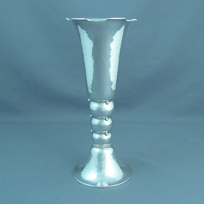 Arts and Crafts Silver Vase - JH Tee Antiques