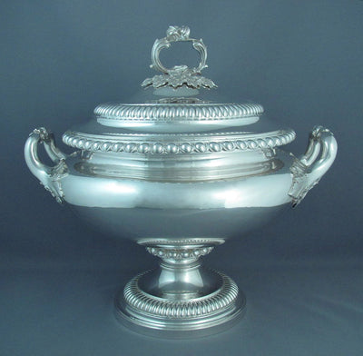 Victorian Sterling Silver Soup Tureen - JH Tee Antiques
