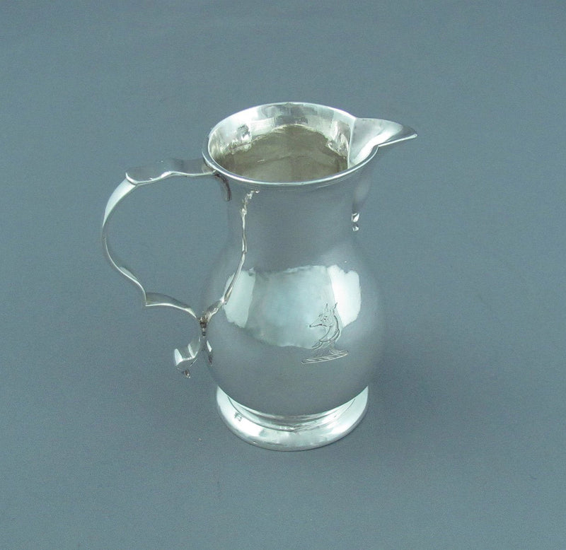 George II Provincial Silver Cream Jug - JH Tee Antiques