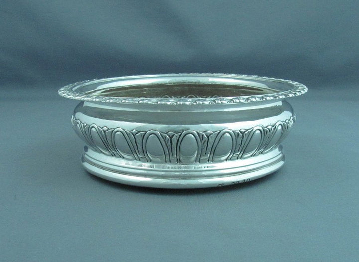 Pair George IV Silver Wine Coasters - JH Tee Antiques