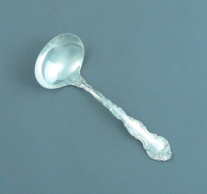 Birks Pompadour Pattern Silver Gravy Ladle - JH Tee Antiques