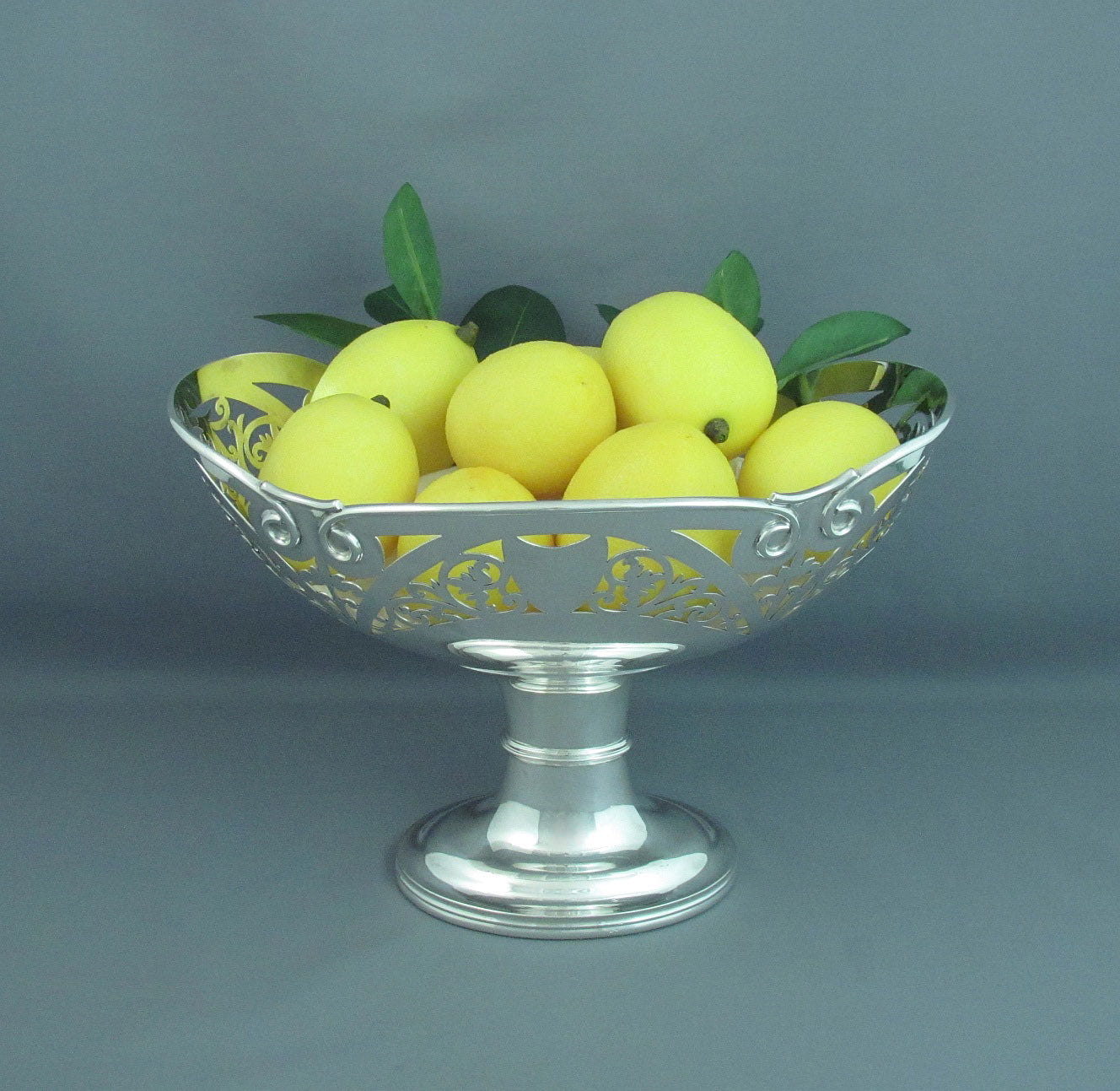Edwardian Sterling Silver Centrepiece Bowl - JH Tee Antiques