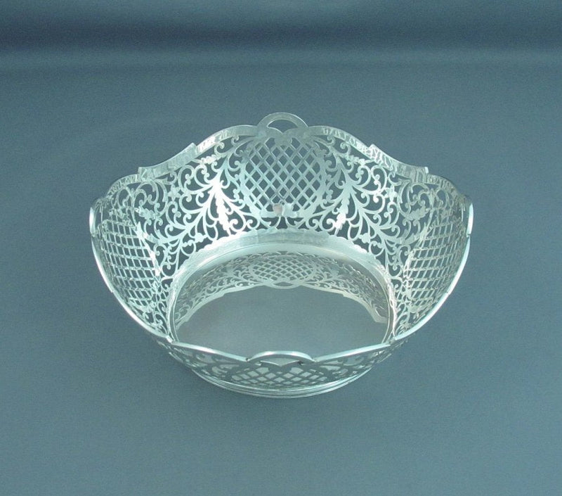 Neoclassical Style Dutch Silver Basket - JH Tee Antiques