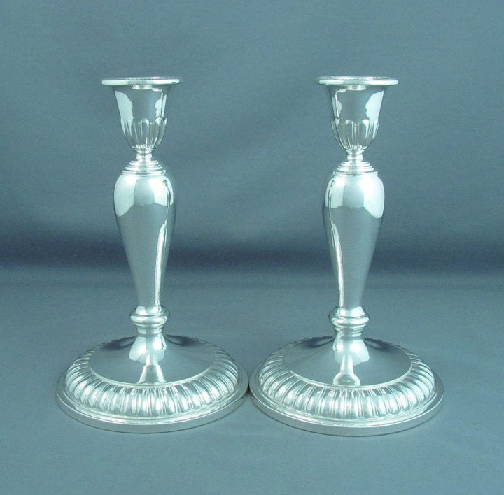 Birks Sterling Silver Candlesticks - JH Tee Antiques