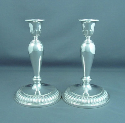 Birks Sterling Silver Candlesticks - JH Tee Antiques