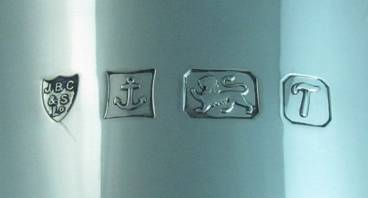 English Sterling Silver Canister - JH Tee Antiques