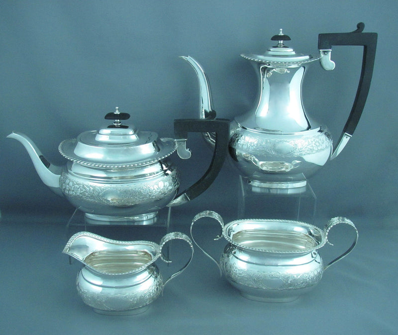 Carmichael Sterling Silver Tea Set - JH Tee Antiques