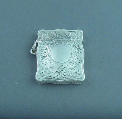 Edward VII Sterling Silver Matchbox - JH Tee Antiques