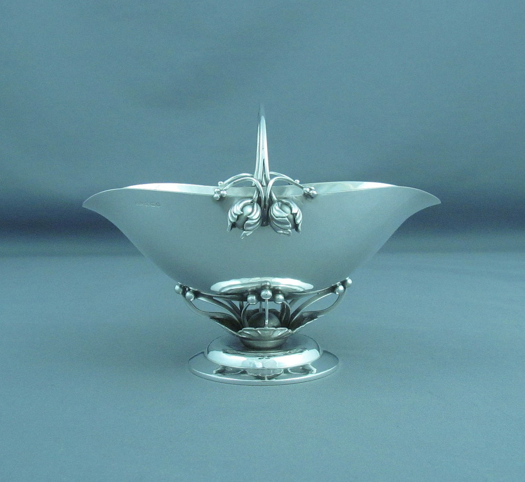 Large Georg Jensen Silver Ornamental Sugar - JH Tee Antiques