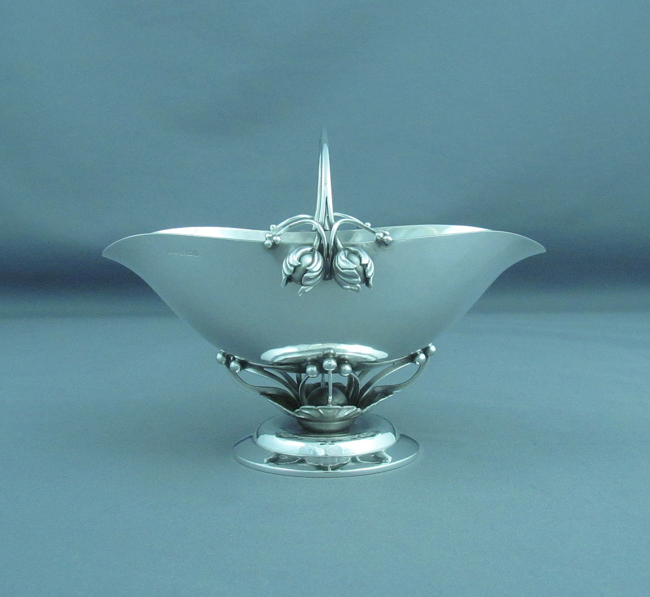 Large Georg Jensen Silver Ornamental Sugar - JH Tee Antiques