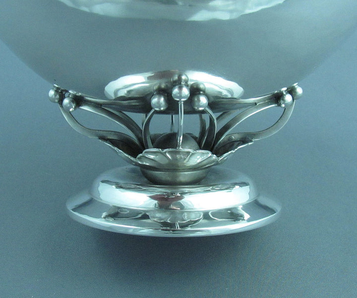 Large Georg Jensen Silver Ornamental Sugar - JH Tee Antiques